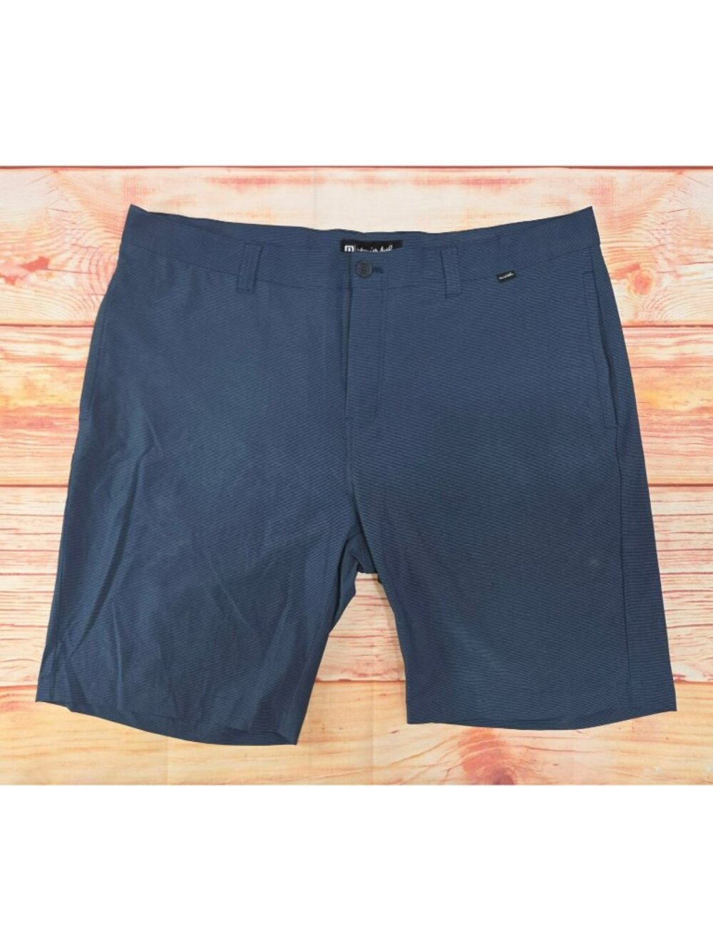 Travis Mathew Mens Navy Blue Polyester Blend Shorts Size 40